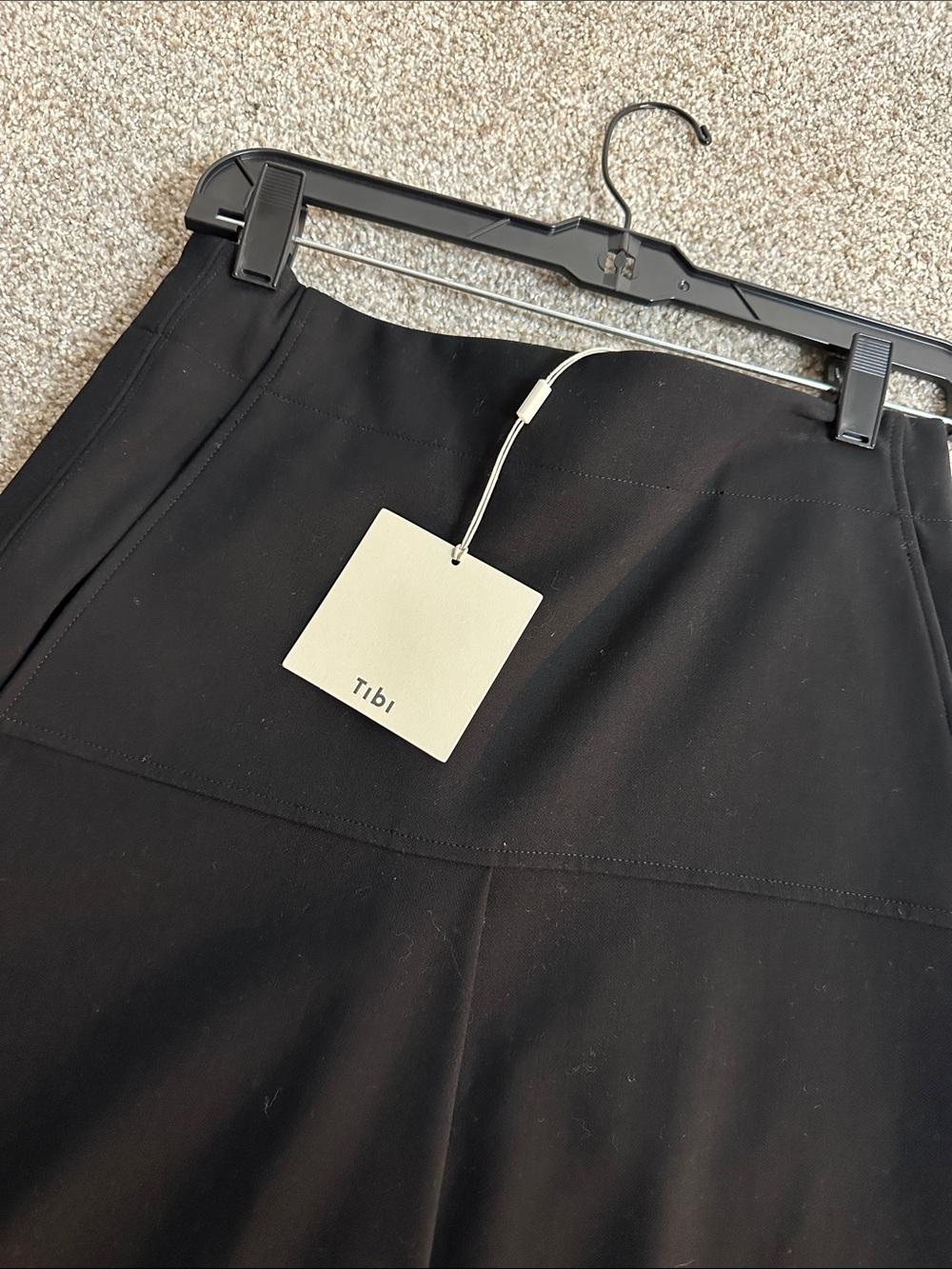Tibi Black Asymmetrical Midi Skirt NWT - Picture 2 of 5